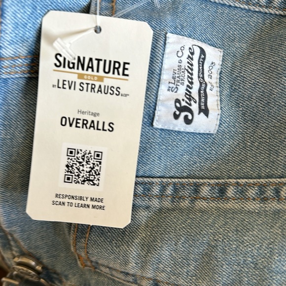 NWT LEVI’S HERITAGE OVERALLS DENIM BLUE MEDIUM - Picture 7 of 8